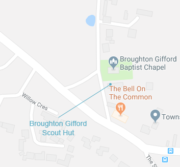 Locate the Scout Hut in Broughton Gifford, map, google maps