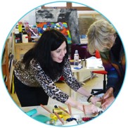 Cath Siswick, Art Teacher, Linocut Printing